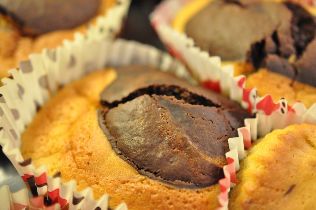 Marmor muffins – marmorkage muffins med Nutella nogetiovnen.dk