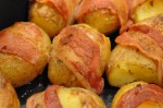 Små frække kartofler med bacon, hvidløg og timian