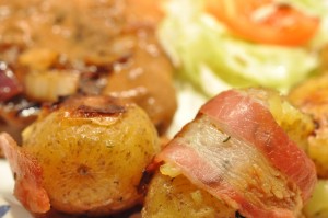 Kartofler i ovn med bacon frække kartofler