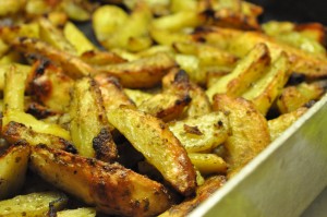 Kartofler med pesto i ovn - pestokartofler