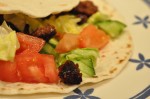 Kebab af rester i tortilla - med nem marinade