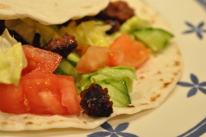 Kebab af culottesteg rester tortilla med hjemmelavet kebab og marinade