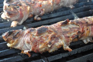 Svinemørbrad i baconsvøb på grill ell. i ovn