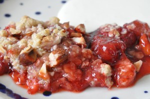 Jordbærcrumble - lækker crumble med jordbær