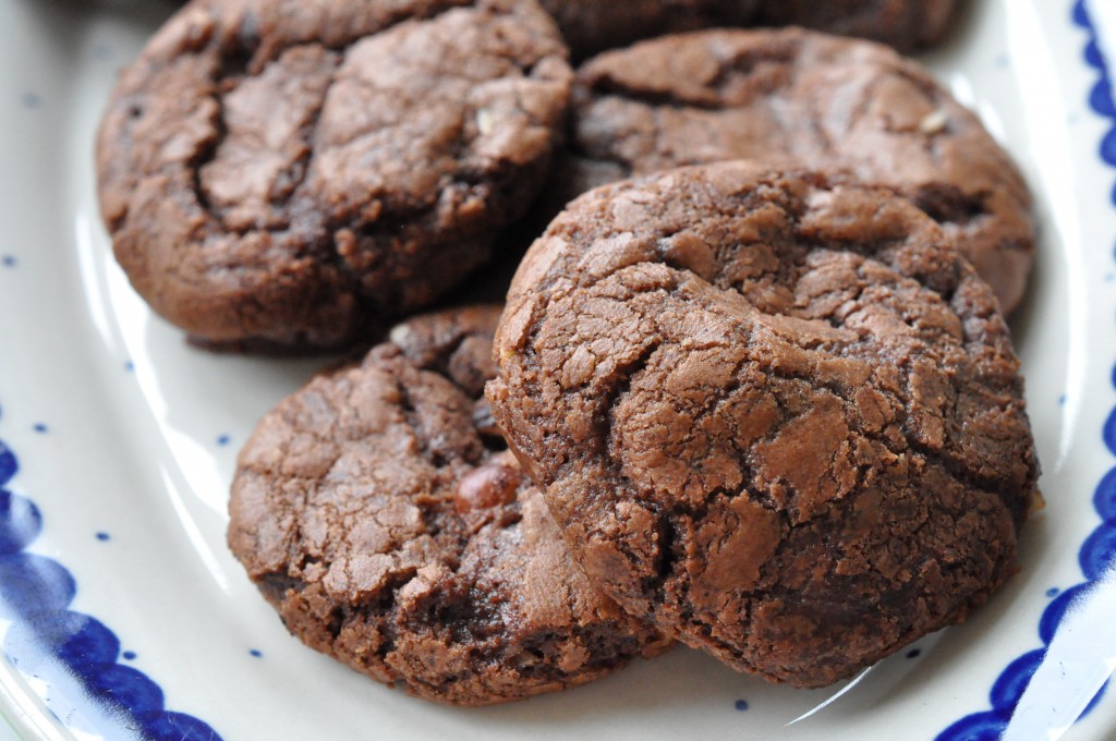 Sprøde chokoladecookies med hasselnødder og Nutella