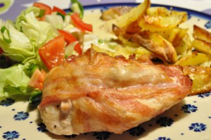 Kyllingefilet i ovn - kyllingebryst med bacon
