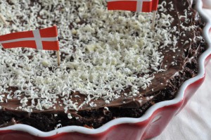 Chokoladekage med marcipan og Nutella