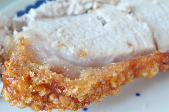 Flæskesteg og hasselbackkartofler