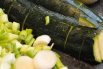 Marineret nakkefilet i stegeso m. bulgur, squash & aubergine