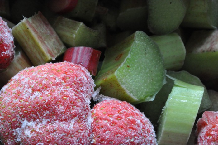Sommersød jordbær/ rabarbermarmelade