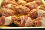 Oksekødsruller med hakket oksekød & bacon