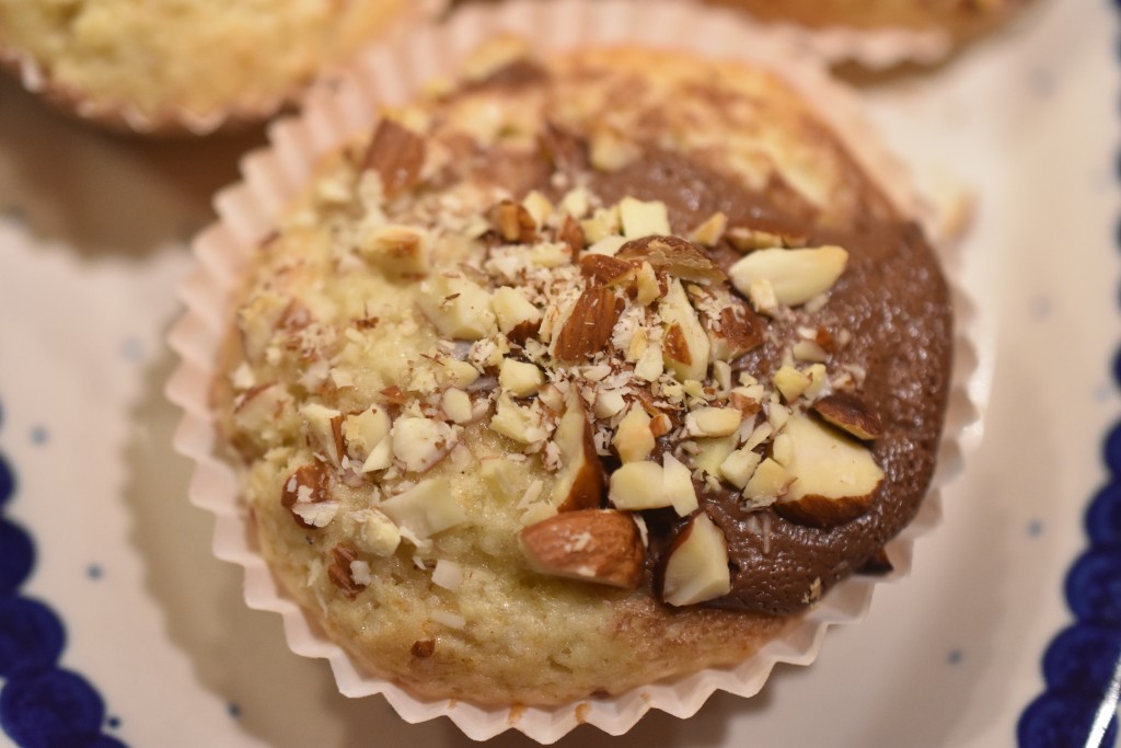 Muffins med banan og Nutella - nemme og lækre
