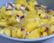 Mangosalat med rødløg - nem mango salat