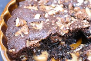 Dumle kage opskrift - brownie med karamel 