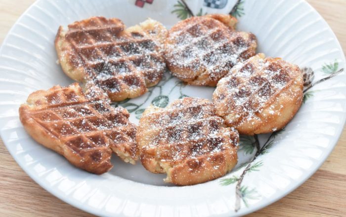 Æbleskive vafler - æbleskiver i vaffeljern